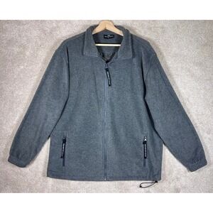 RETRO Princess Cruises ALASKA Embroidered Fleece Jacket Full Zip Gray Men Medium